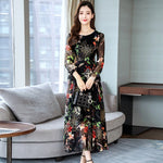 High Fashion Floral Chiffon Long Dress