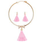 Women's Tassel Jewelry with Pearl Choker Holiday Collection