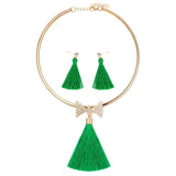 Women's Tassel Jewelry with Pearl Choker Holiday Collection