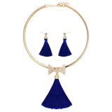 Women's Tassel Jewelry with Pearl Choker Holiday Collection