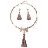 Women's Tassel Jewelry with Pearl Choker Holiday Collection