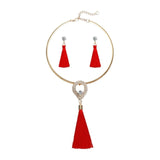 Women's Tassel Jewelry with Pearl Choker Holiday Collection