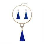 Women's Tassel Jewelry with Pearl Choker Holiday Collection