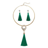 Women's Tassel Jewelry with Pearl Choker Holiday Collection