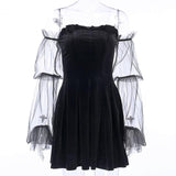 Goth Dark Mesh Vintage Gothic Dress