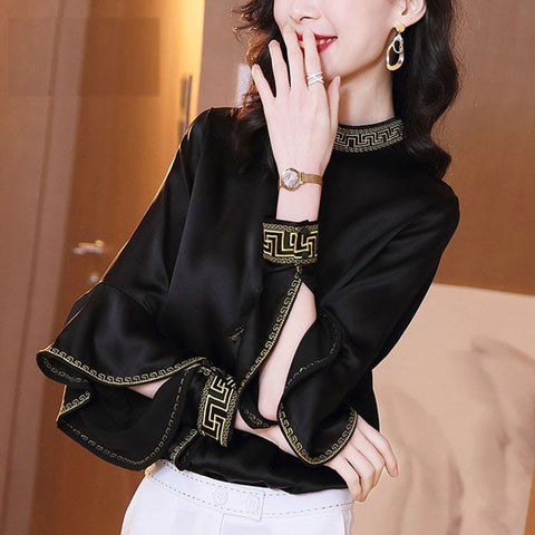 Classic Long Sleeve with O-neck Blouse