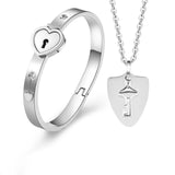 Fashion Concentric Lock and Key Titanium Steel Stainless Holiday Collection