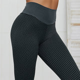 White and Black Mesh Active Wear Leggings