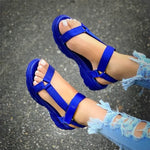 Multi Color Wedge Platform Sandals