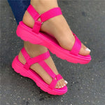 Multi Color Wedge Platform Sandals