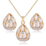 ZOSHI Classy Sparkling Crystal Necklace Set Holiday Collection