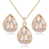 ZOSHI Classy Sparkling Crystal Necklace Set Holiday Collection