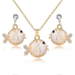 ZOSHI Classy Sparkling Crystal Necklace Set Holiday Collection