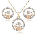 ZOSHI Classy Sparkling Crystal Necklace Set Holiday Collection