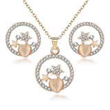 ZOSHI Classy Sparkling Crystal Necklace Set Holiday Collection