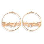 Hip-hop Hyperbole Big Circle Hoop Earrings Gold & Silver