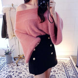 Autumn Fashion Sweater Off Shoulder with Flare Sleeve