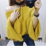 Autumn Fashion Sweater Off Shoulder with Flare Sleeve