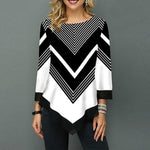 Women's Blouse with Asymmetric Hem