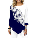 Women's Blouse with Asymmetric Hem