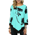 Women's Blouse with Asymmetric Hem