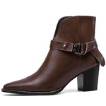 FEDONAS Elegant Pointed Toe Ankle Boots Holiday Collection