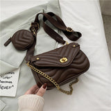 Leather Shoulder Crossbody Sling bag 2 PCS/SET