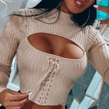 Sexy Off Shoulder Hollow Out O-neck