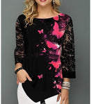 Women's Blouse with Asymmetric Hem