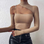 Sexy Off Shoulder Hollow Out O-neck