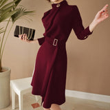 Beautiful Wine Split Dress