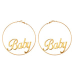 Hip-hop Hyperbole Big Circle Hoop Earrings Gold & Silver