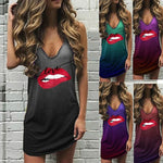 Sleeveless Mini Dress S-5XL Deep V Neck