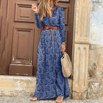 Women Elegant Button Down Long Shirt Dress