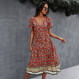 Women Elegant Button Down Long Shirt Dress