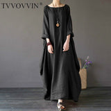 Long Loose Vintage Boho Dress