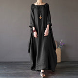 Long Loose Vintage Boho Dress