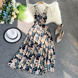 Floral Summer Dress with Sexy V-neck