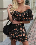 Elegant Mini with Off Shoulder Ruffles