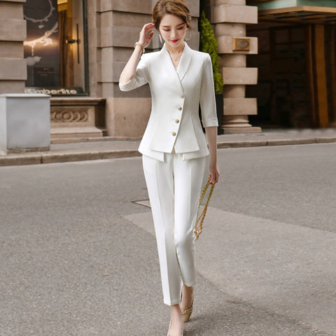 Women's Suit Pants Two Piece Set