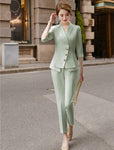 Women's Suit Pants Two Piece Set