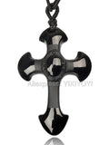 Natural Black Obsidian Carved Cross