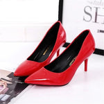 Red Pointed Toe Pumps for Women