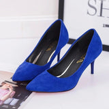 Red Pointed Toe Pumps for Women