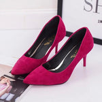 Red Pointed Toe Pumps for Women