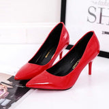 Red Pointed Toe Pumps for Women