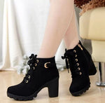 Women Black Punk Boots