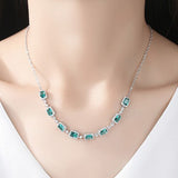 Luxury Emerald  Necklace for Women 925 Sterling Silver