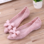 Summer Jelly Flat Rain Shoes