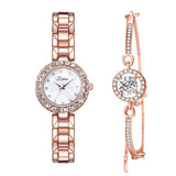 Lvpai Luxury Geometric Bangle Quartz Watch Set